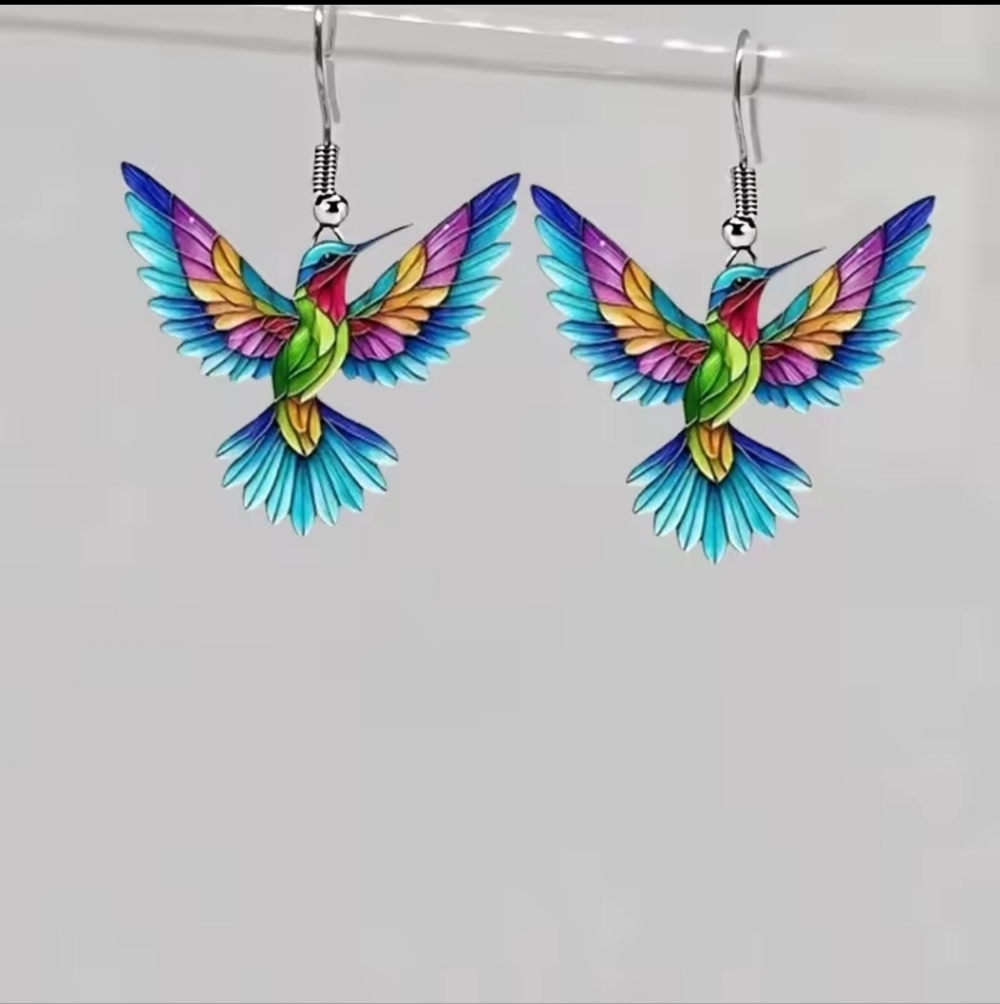 Colorful Bird Earrings for Pet Bird Lovers
